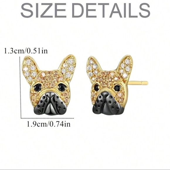 🐾 Bulldog Terrier Earrings 🐾 - Picture 4 of 5